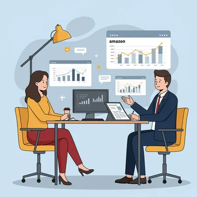 Freepik  Illustration Consultant Advising Client Across Des  2929